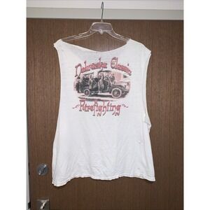 Men's Vintage Rugged Worn Distressed Tank Top Nebraska Vintage Firefighter 2XL